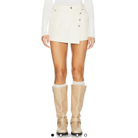 Free People Wynne Vegan Skirt in Bone - Picture 1 of 8